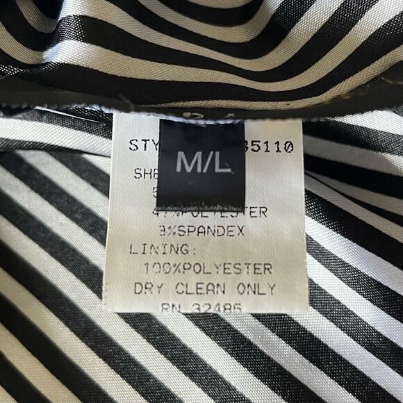 Mycra Pac Short Gabby Raincoat Medium Large Black Striped Embroidered Lining - Picture 13 of 15